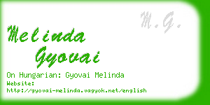 melinda gyovai business card